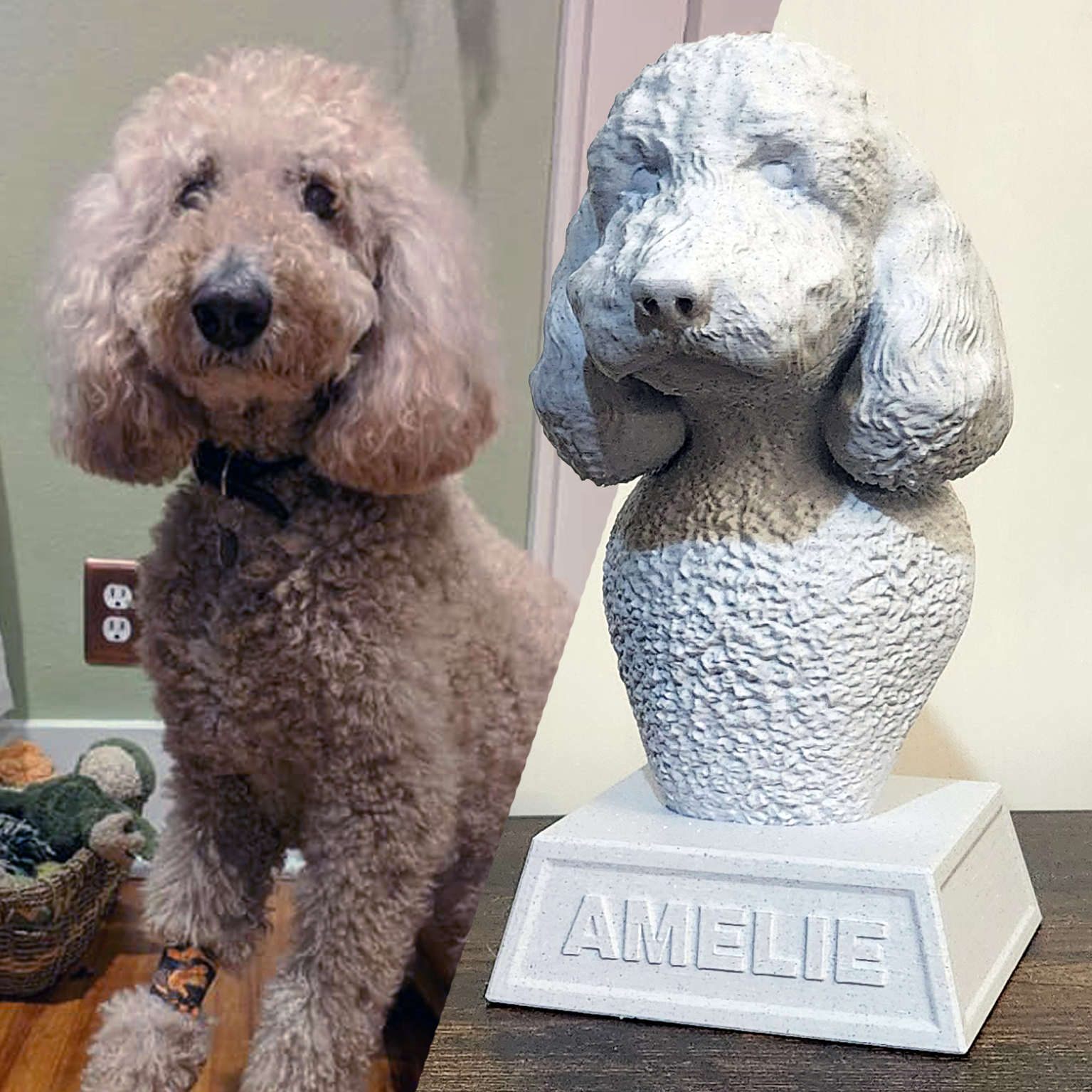 Custom Dog Bust Sculptures