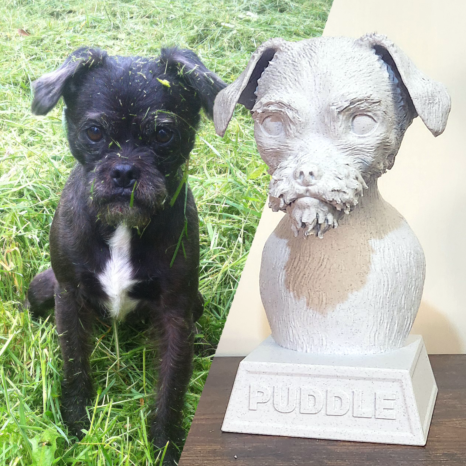 Custom Dog Bust Sculptures